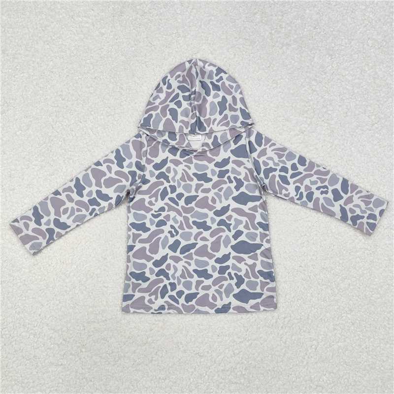 RTS NO MOQ Baby Girl camouflage hoodedTop Bell Pants Clothes Sets
