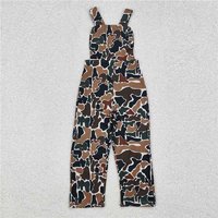 RTS NO MOQ Sibling Baby Girls Bottomland Camo Straps Jumpsuits