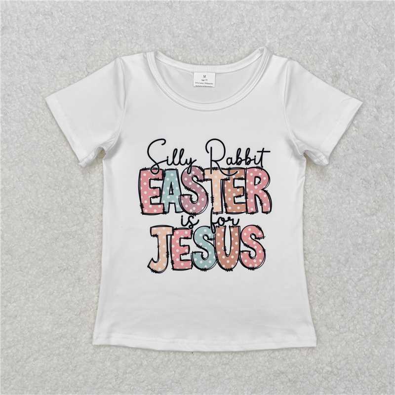 SALES NEW Baby Girls Easter Short Sleeve Tee Shirts Tops for Spring Season Comfortable Cotton Easter Outfit for Infants