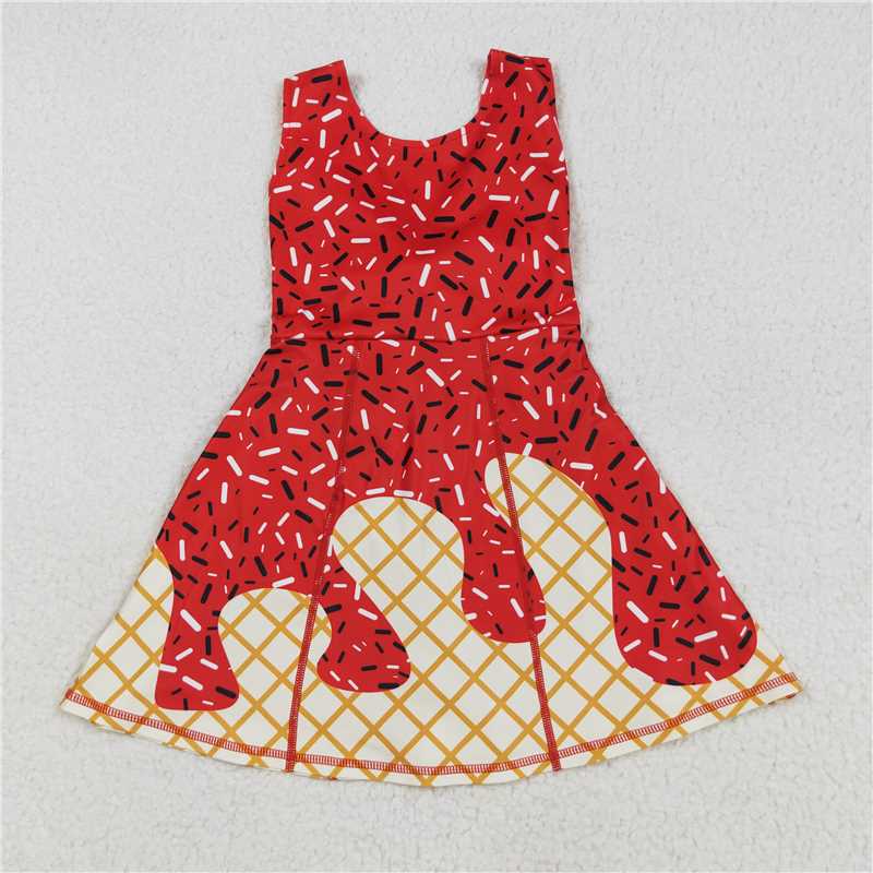 RTS NO MOQ Sibling baby girls clothes short-sleeved yoga top skirt set and yoga dress and swimsuit
