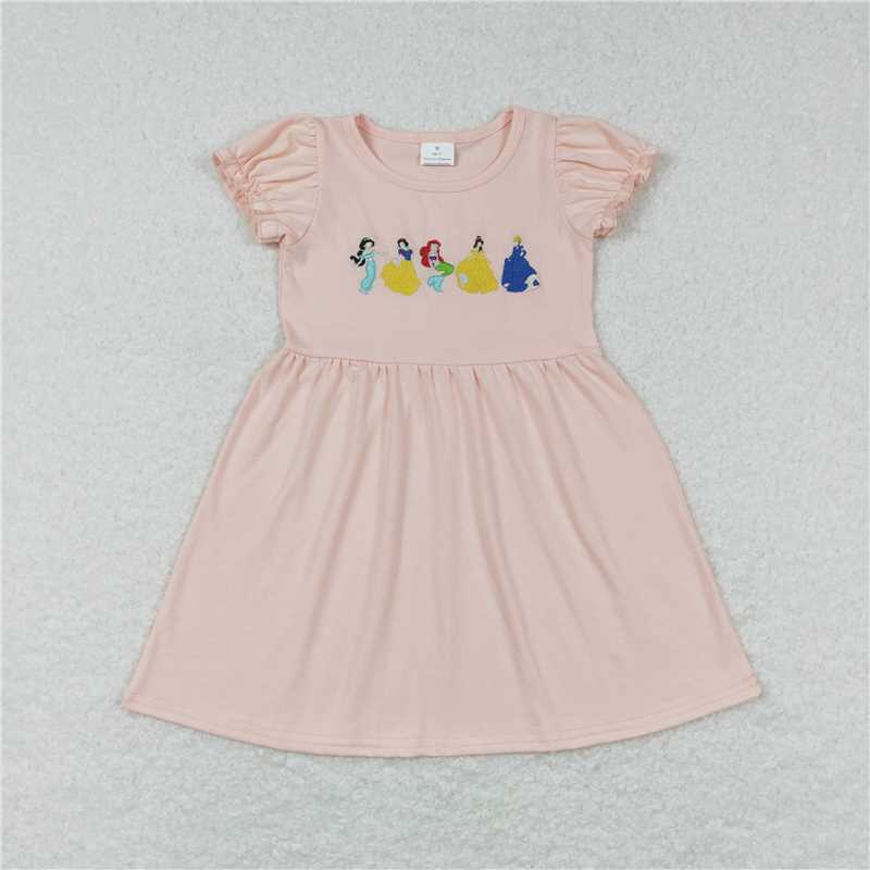 Cute Clothes GSD0510 Baby Girl's Embroidered Summer Dress Pink Short-Sleeved Cute Outfit