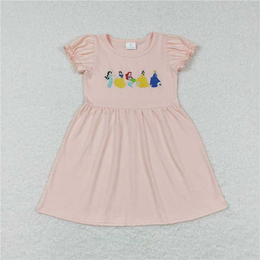 Cute Clothes GSD0510 Baby Girl's Embroidered Summer Dress Pink Short-Sleeved Cute Outfit