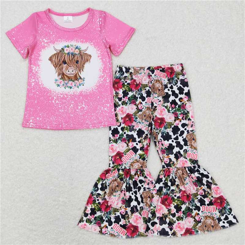 RTS NO MOQ Sibling baby Girls clothes short sleeve pants Sets