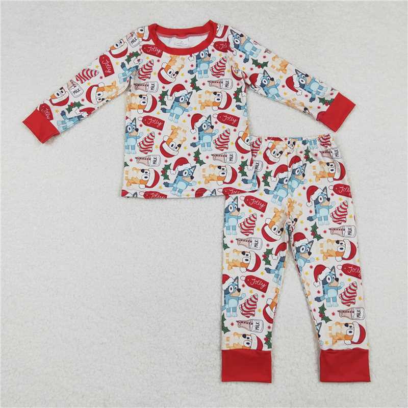 RTS NO MOQ Sibling Baby boy clothes Christmas long-sleeved trousers suits