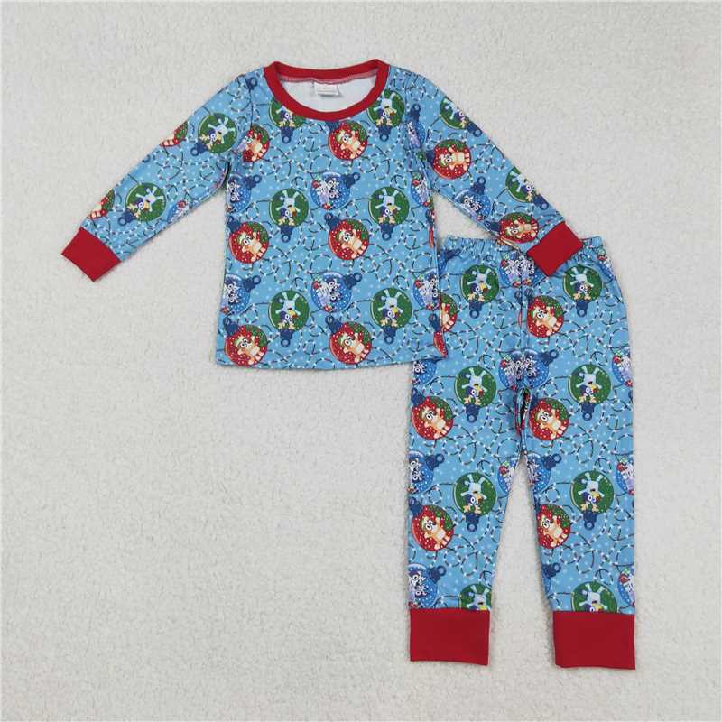 RTS NO MOQ Sibling Baby boy clothes Christmas long-sleeved trousers suits