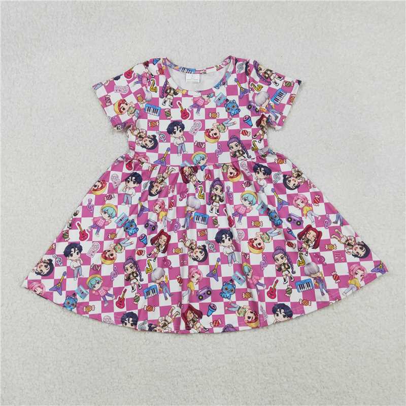 Cute Clothes  GSD2919 Baby girl's pink summer short-sleeved dress