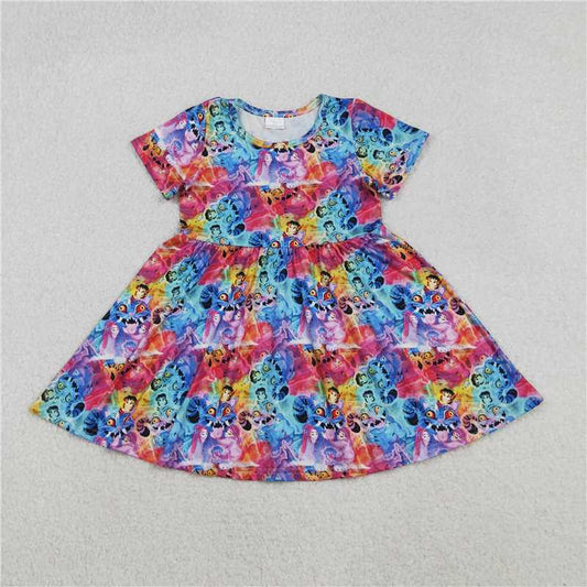 Cute Clothes 	GSD2920 Colorful summer short-sleeved dress for baby girls