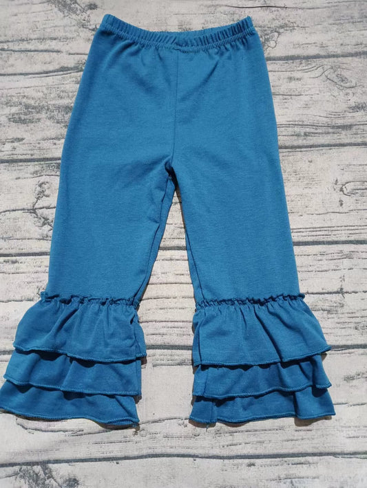Custom moq 3 eta 6-7weeks baby girl clothes dark blue lace long Pants