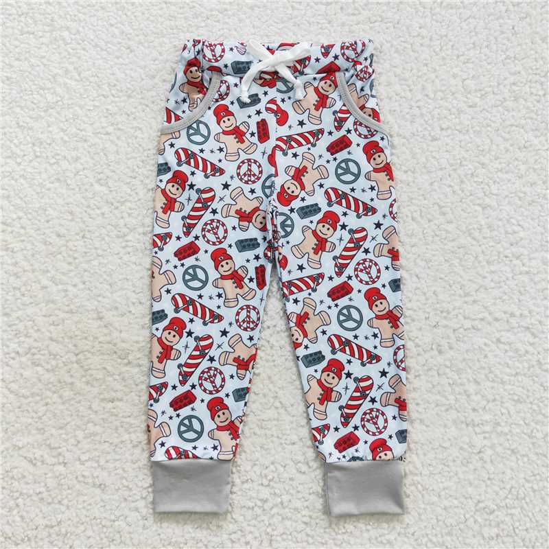RTS NO MOQ Baby Girls Lace Stripe Pants & Christmas Drawstring Pants