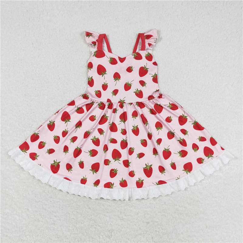 RTS NO MOQ baby Girls Clothes floral short sleeve shorts Sets dress