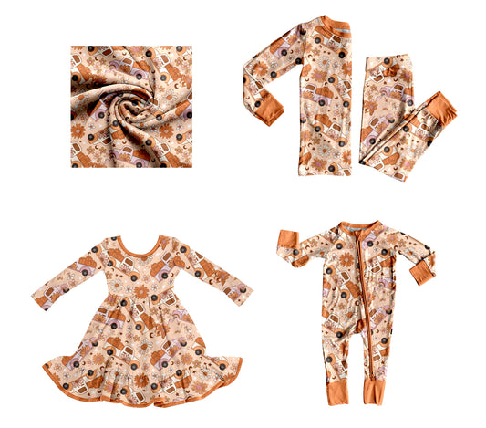 25.8.2 custom each style moq 5eta 4-6week Sibling Sisters baby girl long sleeve pants sets and dress and rompers match family design