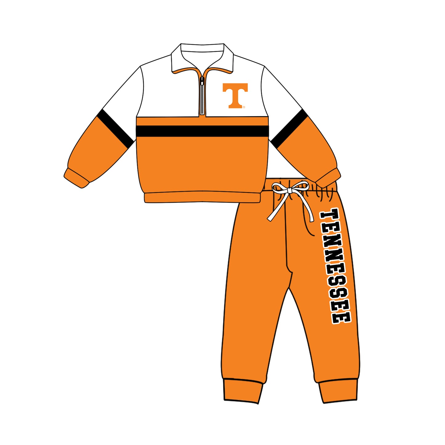 Custom moq 5 mix size summer teams Girls Polka Dot Top Shorts Set Orange Bows Top Skirt Short Set Zipper Pullover Pants Set