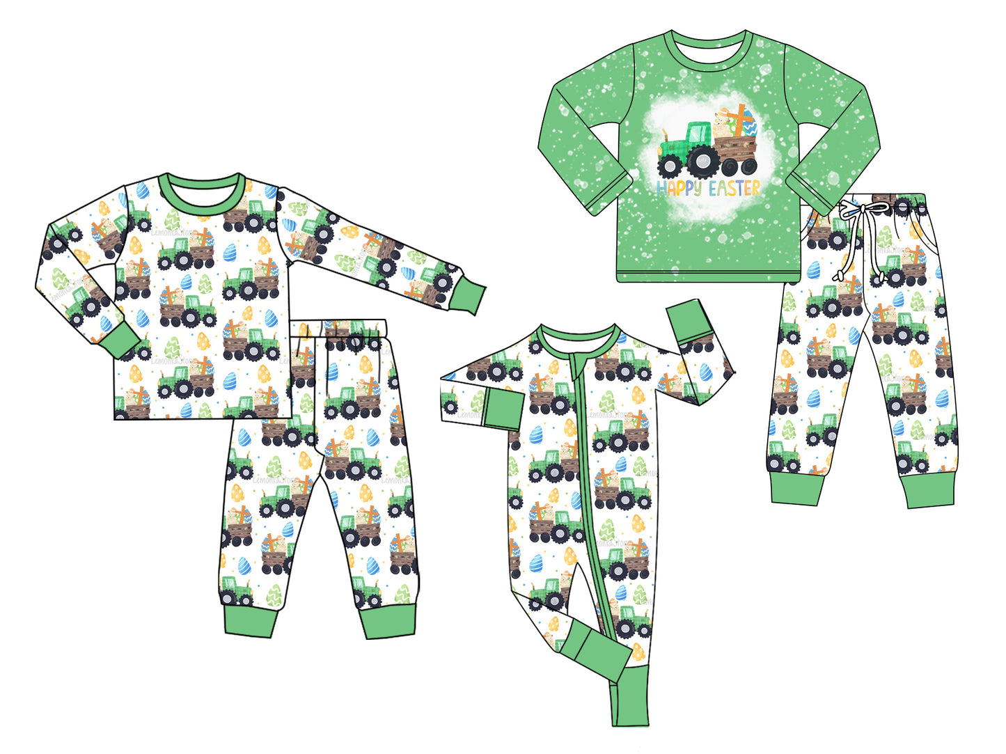 25.10.4 custom each style moq 8 eta 6-8week Sibling Sister HAPPY EASTER baby boy long sleeve pants sets 2 and romper match design