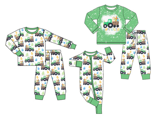 25.10.4 custom each style moq 8 eta 6-8week Sibling Sister HAPPY EASTER baby boy long sleeve pants sets 2 and romper match design