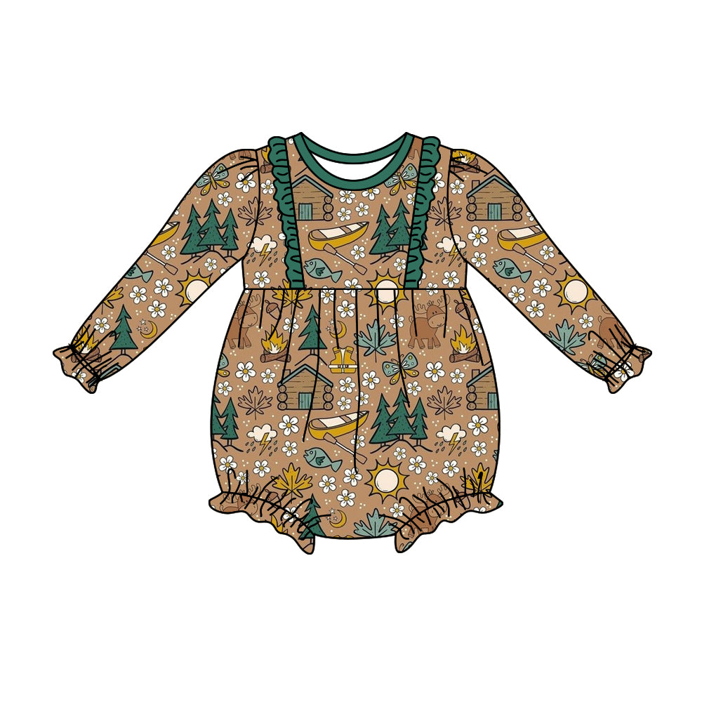 5.23 custom each style moq 5eta 4-5week Sibling Sister green girls outfits dress and baby romper match family design
