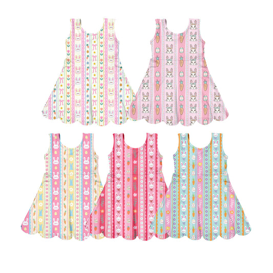 26.1.20 custom each style moq 5 eta 6-8week Sibling Sister easter baby short sleeve dresses 5 match design