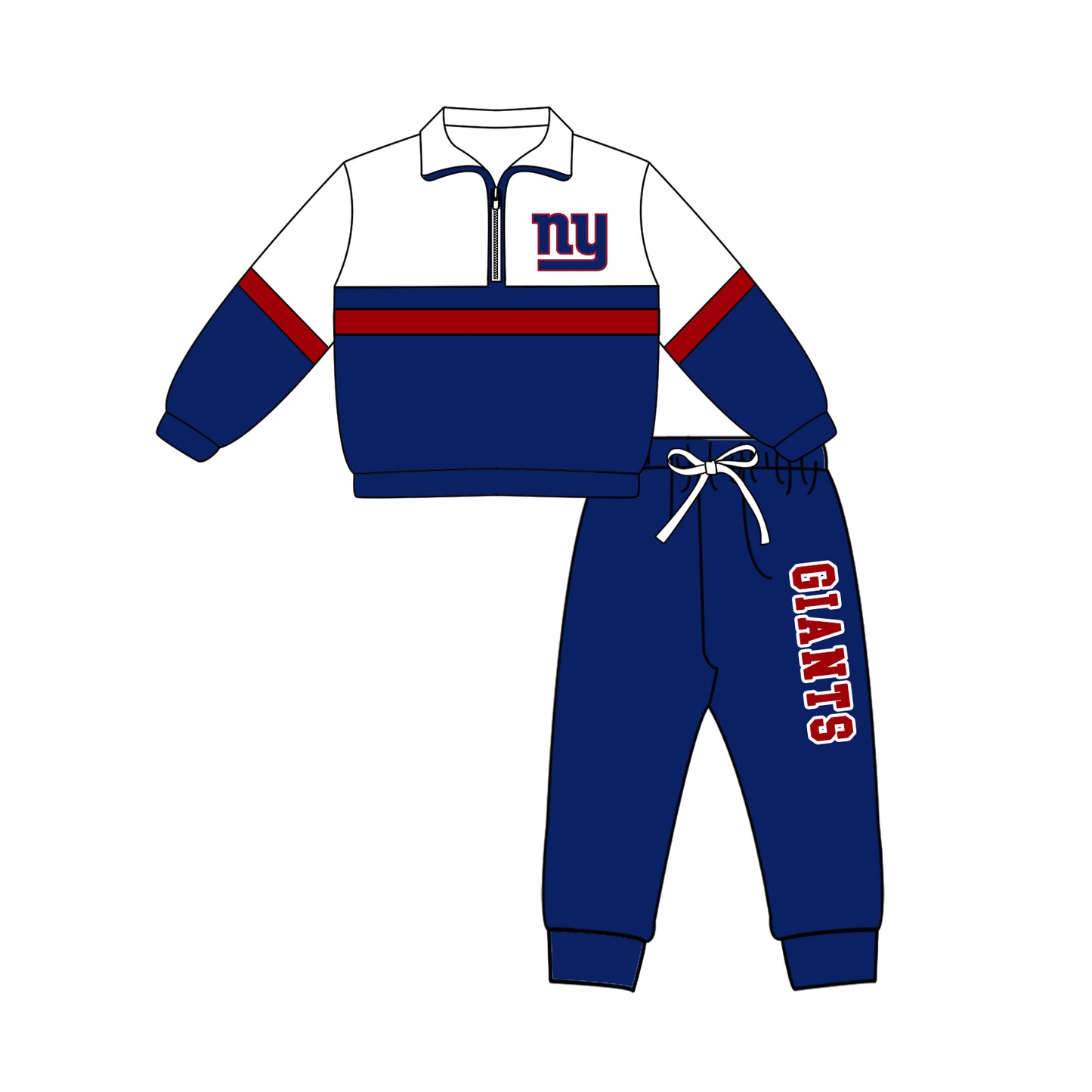 Custom moq 5 mix size summer teams Girls Polka Dot Top Shorts Set Bows Print Top Skirt Set Blue Zipper Pullover Pants Set
