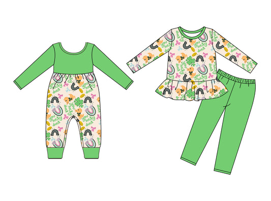 25.9.9 custom each style moq 5eta 4-6week Sibling Sisters floral baby girl clothes long sleeve pants sets and romper match family design