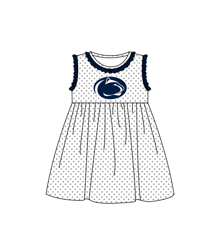 Custom moq 5 mix size milk silk summer teams Navy blue  Polka Dot Baby Romper Set Short-Sleeved Thong Dress for Girls And Short-Sleeved Shorts for Boys Cute Baby Outfit Combination