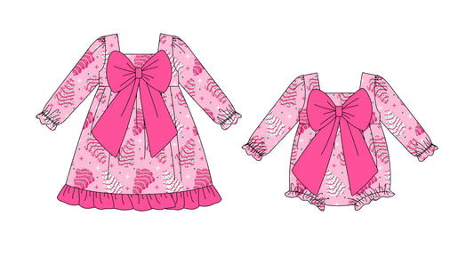25.8.19 custom each style moq 5eta 4-6week Sibling Sisters Christmas baby girl long sleeve dress and rompers match family design