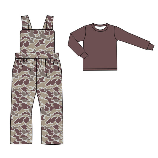 9.16 custom each style moq 5eta 4-6week baby girls clothes camouflage long sleeve suspender jumpsuit sets