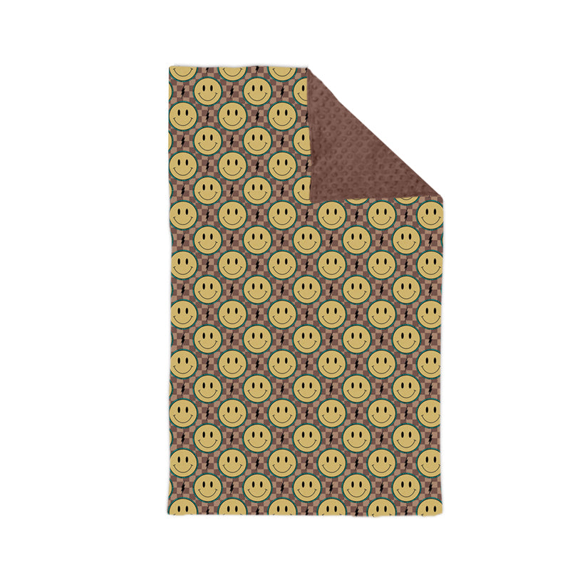 8.27 custom each style moq 5 eta 4-6week baby blanket smiley blanket design