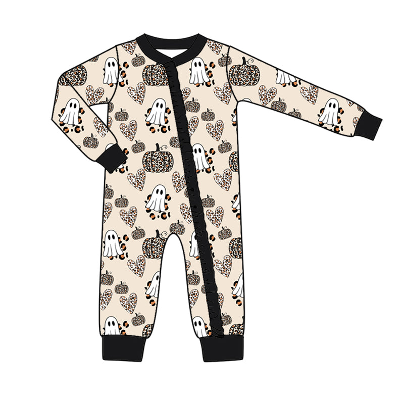 7.19 custom each style moq 5eta 4-6week Sibling Sister leopard pumpkin baby girls sets and dress and rompers match family design