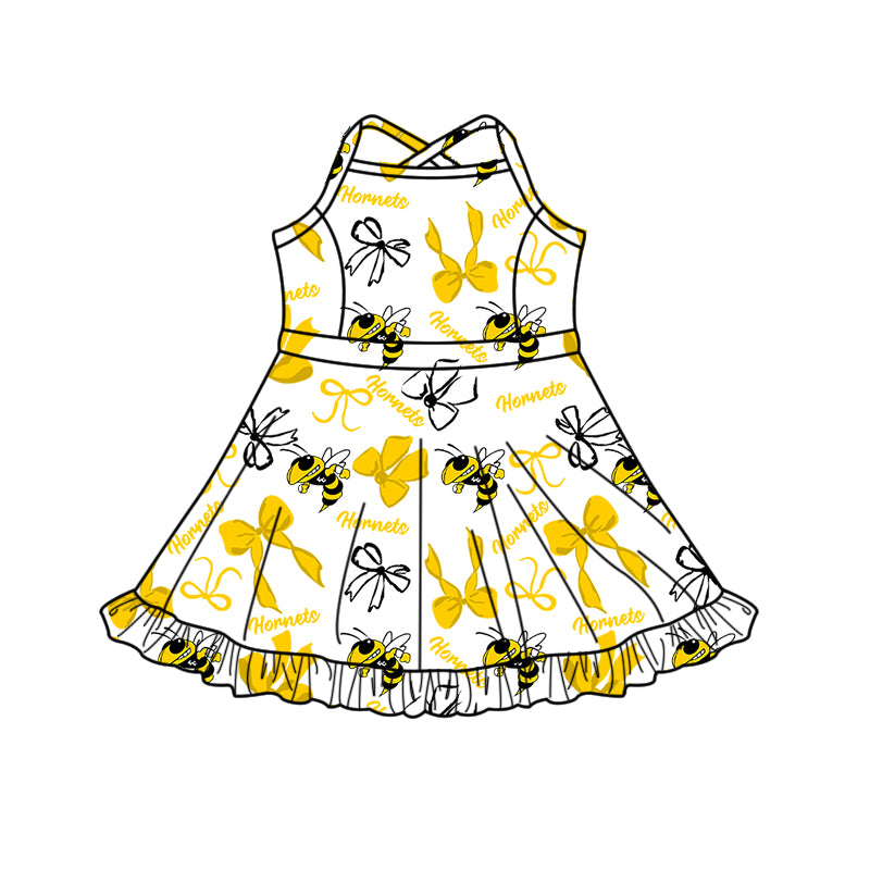Custom moq 5 mix size milk silk summer teams baby girls clothes bow yellow hooded long sleeve pants sets and boy sets and dress and hooded top and pant-25.8.14