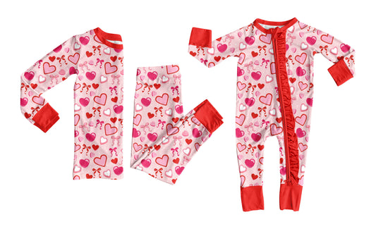 25.9.6 custom each style moq 5eta 4-6week Sibling Sisters love bow baby girl clothes long sleeve pants sets and romper match family design