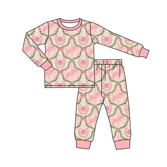 9.23 custom each style moq 5eta 4-6week Sibling Sister floral pink baby girls sets and rompers match family design