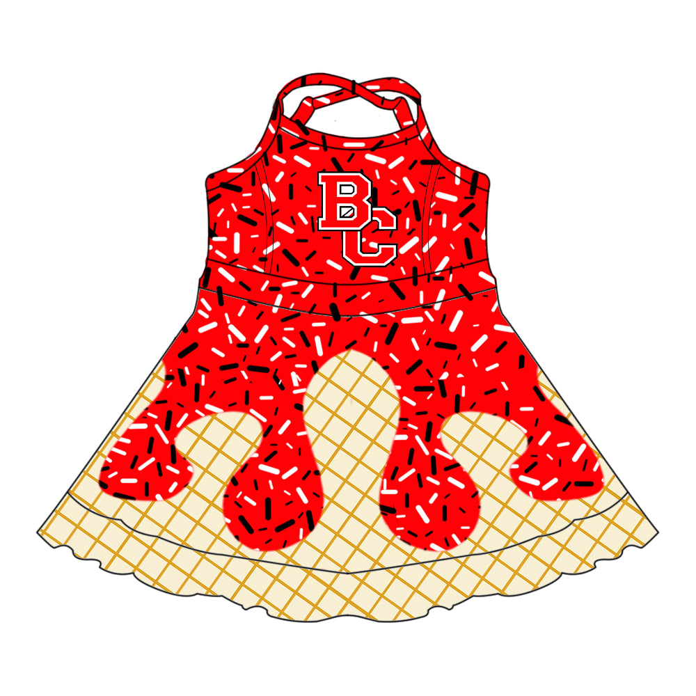 Custom moq 5 mix size milk silk baby girls clothes team red hooded long sleeve tops and skirt and dress and shorts 1 and shorts 2-25.7.2