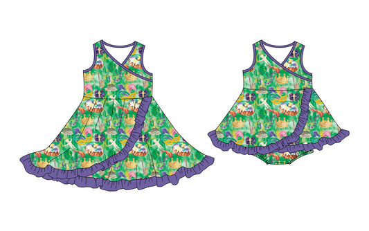 25.10.11 custom each style moq 5 eta 6-8week Sibling Sisters baby girl short sleeve dress and romper match family design