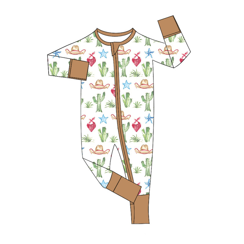8.6 custom each style moq 5eta 4-6week Sibling Sister catcus hat baby boys sets and rompers match family design