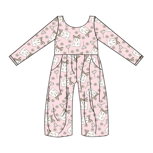 7.5 custom each style moq 5eta 4-6week ghost pink hooded long sleeve baby girls jumpsuit