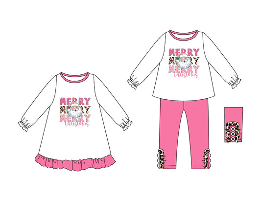 25.6.7 custom each style moq 5eta 4-6week Sibling Sisters Christmas baby girl long sleeve pants sets and dress match family design