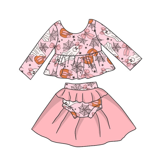 6.12 custom each style moq 5eta 4-6week baby girl clothes ghost pink long sleeves briefs suit
