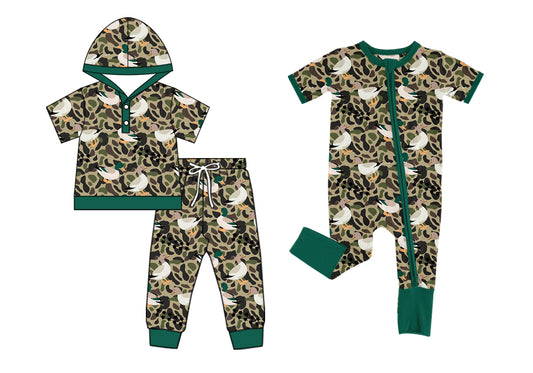 25.5.7 custom each style moq 5eta 4-6week Sibling Sister camouflage duck baby boy short sleeve pants sets and rompers match family design