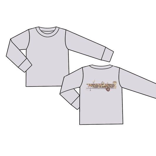 9.19 custom each style moq 5 eta 4-6week baby boys clothes gray long sleeve top