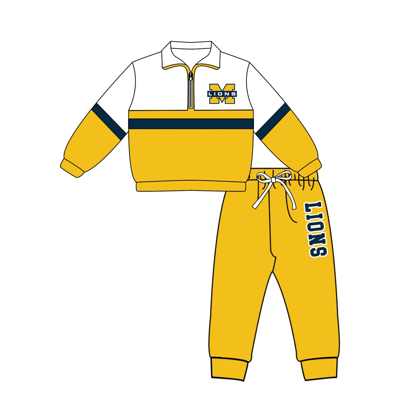 Custom moq 5 mix size milk silk summer teams Girls Polka Dot Top Shorts Set Top Skirt Short Set Zipper Pullover Jogger Pants Set Yellow Pullover Tops