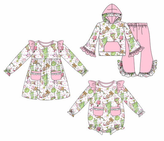 25.8.6 custom each style moq 5eta 4-6week Sibling Sisters Christmas baby girl long sleeve pants sets and dress and rompers match family design