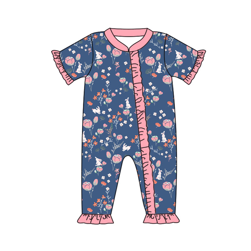 10.21 custom each style moq 5eta 4-6week Sibling Sister easter rabbit baby girl sets and dress and rompers match family design