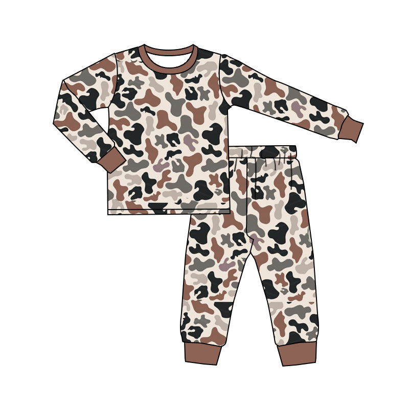 9.2 custom each style moq 5eta 4-6week Sibling Sister camouflage baby boy sets and rompers match family design