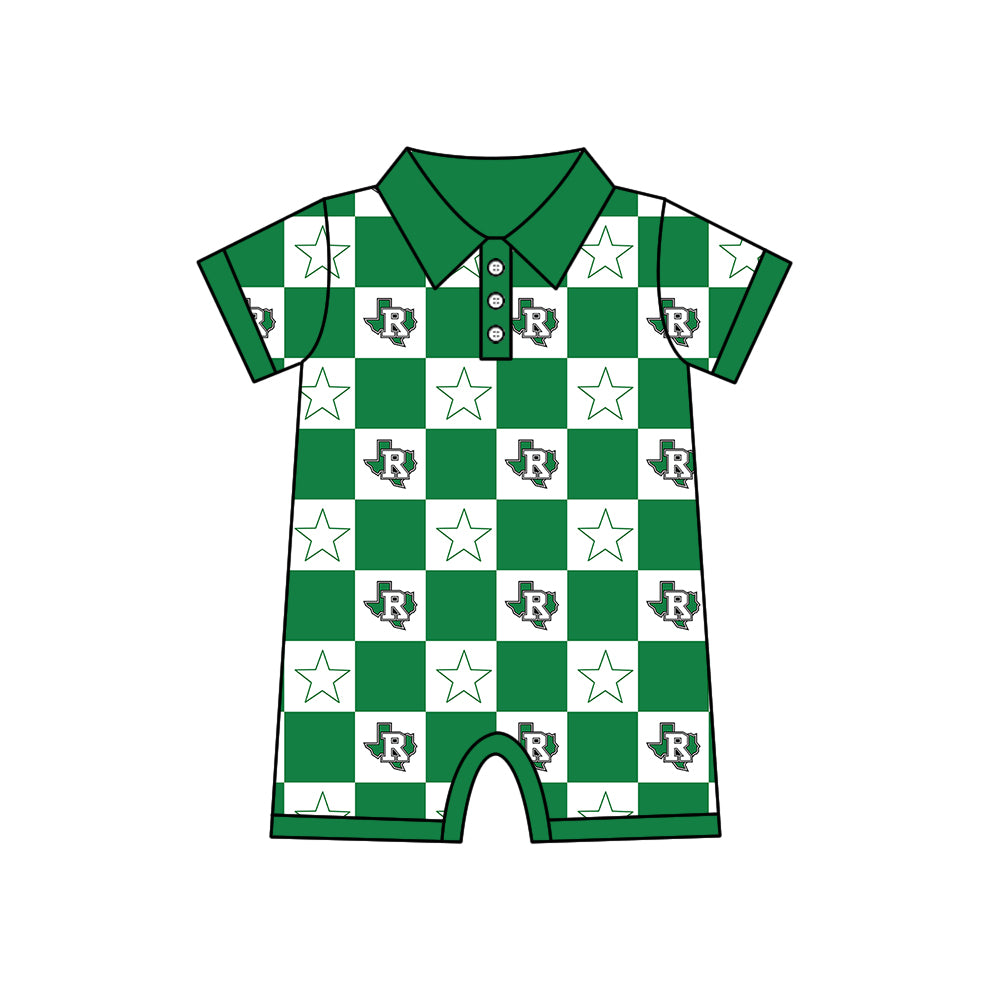 Custom moq 5 mix size milk silk summer teams Baby Girl Green Sleeveless Top Skirts Set Dress And Shorts Yoga Outfit Boy's Short-Sleeved Polo Shirt And Romper