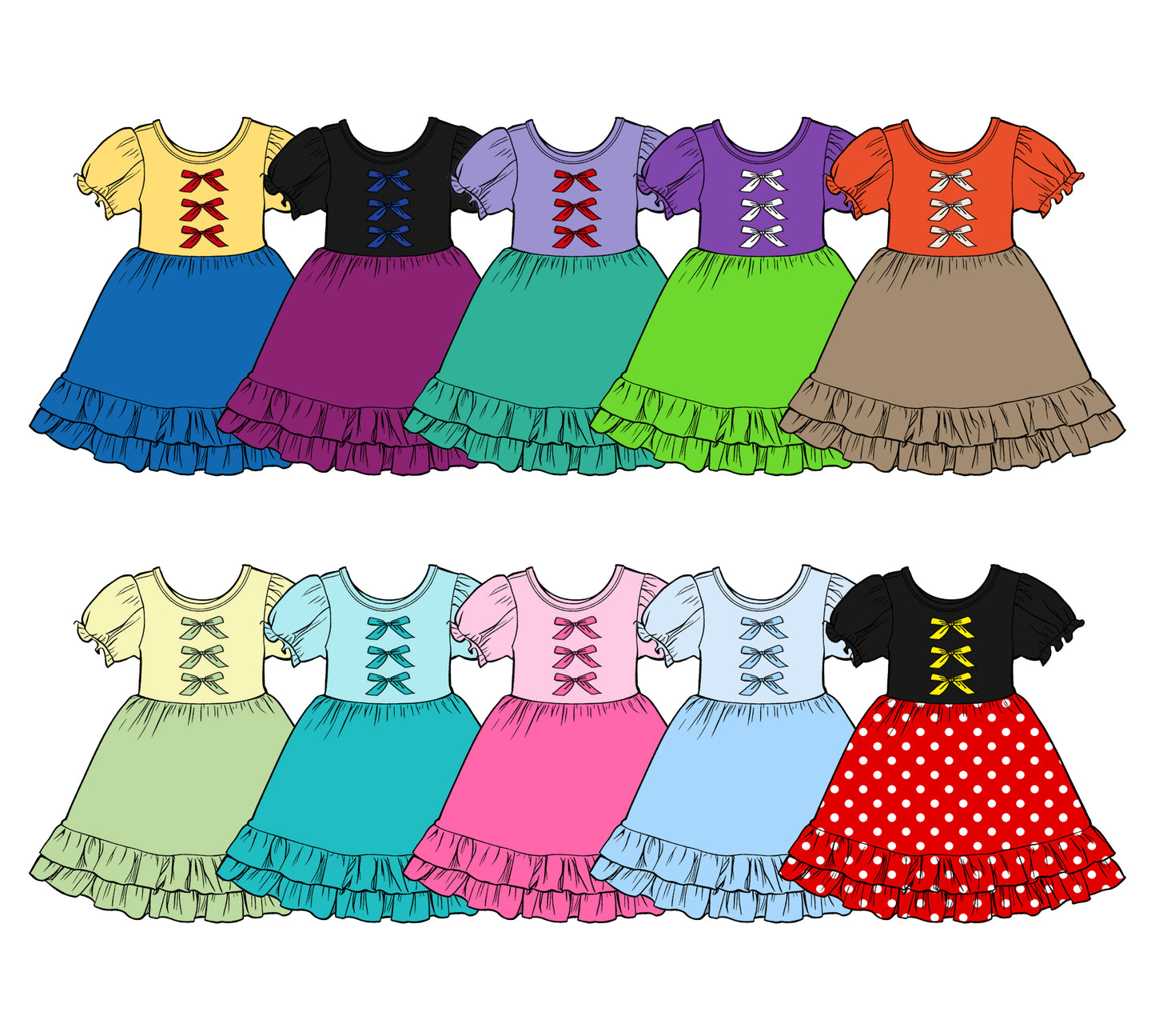 25.12.16 custom each style moq 5 eta 6-8week Sibling Sister baby short sleeve dresses 10 match design