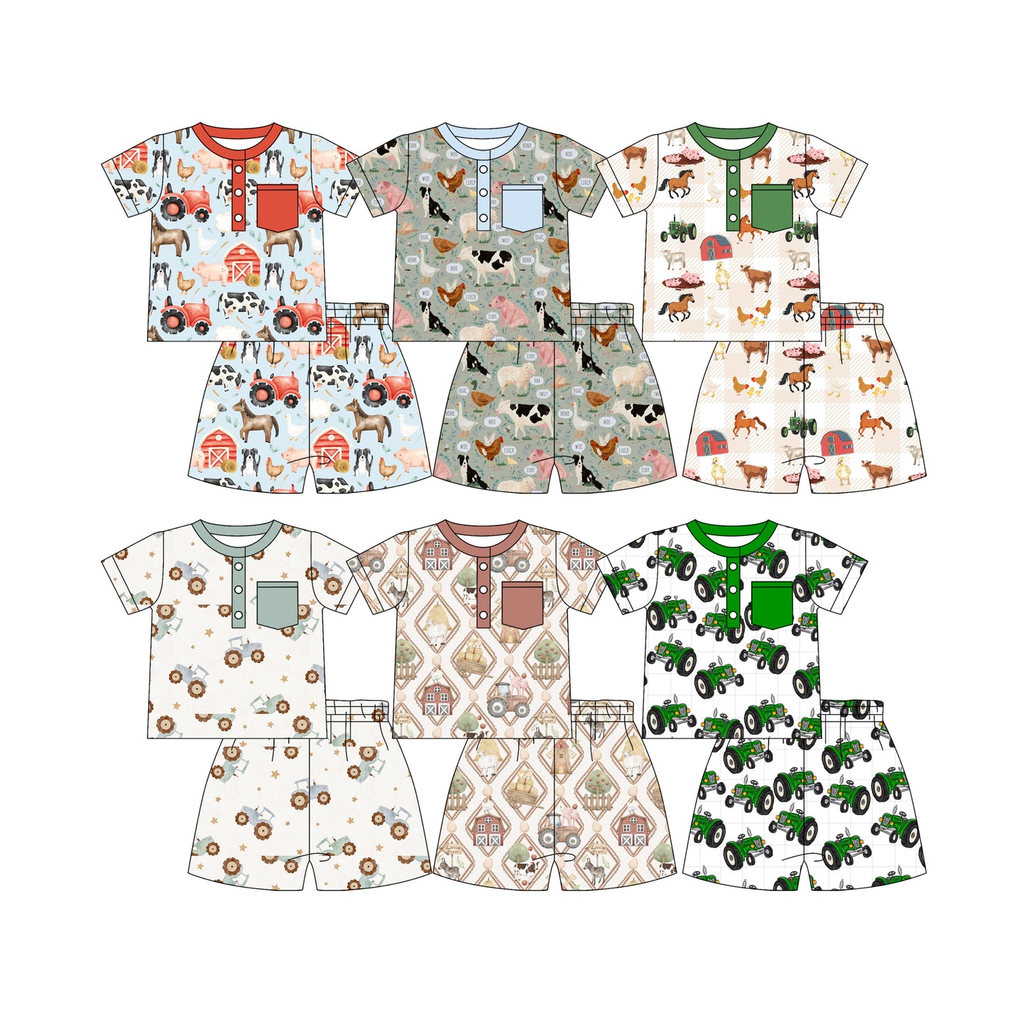 25.12.24 custom each style moq 5 eta 6-8week Sibling Sisters baby boy clothes short sleeve shorts sets 6 match family design
