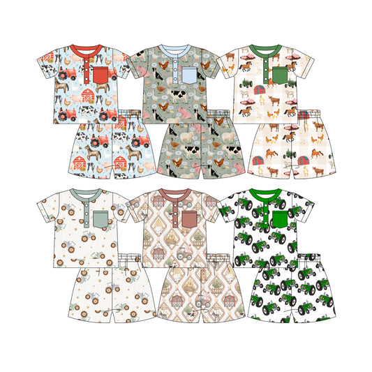 25.12.24 custom each style moq 5 eta 6-8week Sibling Sisters baby boy clothes short sleeve shorts sets 6 match family design