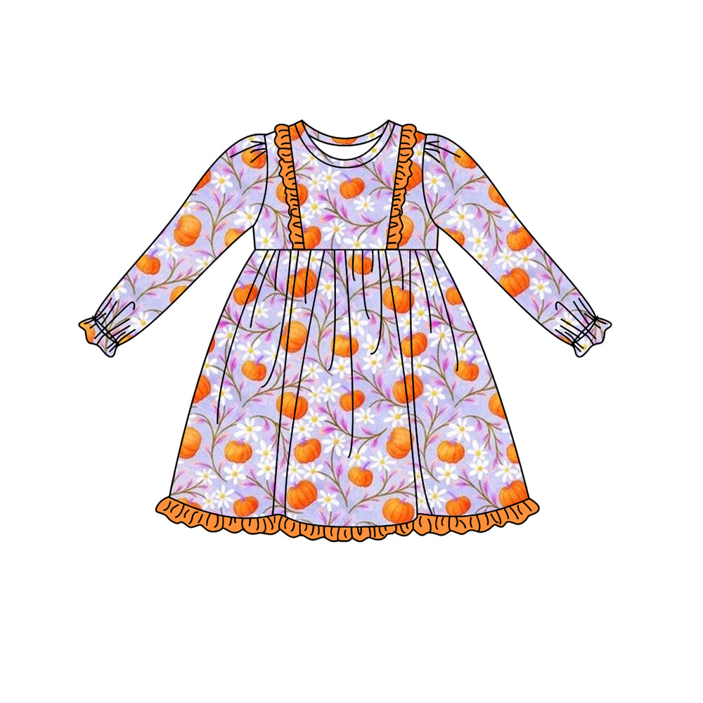 5.31 custom each style moq 5eta 4-6week Sibling Sister pumpkin pink baby girls outfits and dress and baby romper match family design
