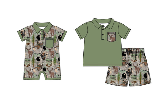 12.19 custom each style moq 5eta 4-6week Sibling Sister deer baby boy short sleeve shorts sets and rompers match design