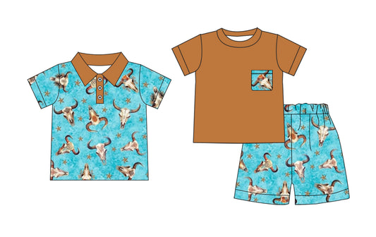 3.13 custom each style moq 5eta 4-6week Sibling Sister cow head catcus baby boy sets and boy rompers and top match family design