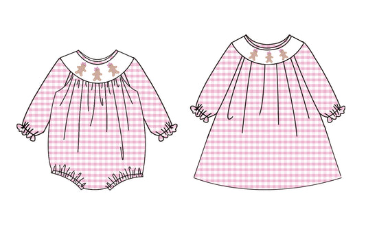 25.5.14 custom each style moq 5eta 4-6week Sibling Sisters Christmas bow baby girl long sleeve dress and rompers match family design